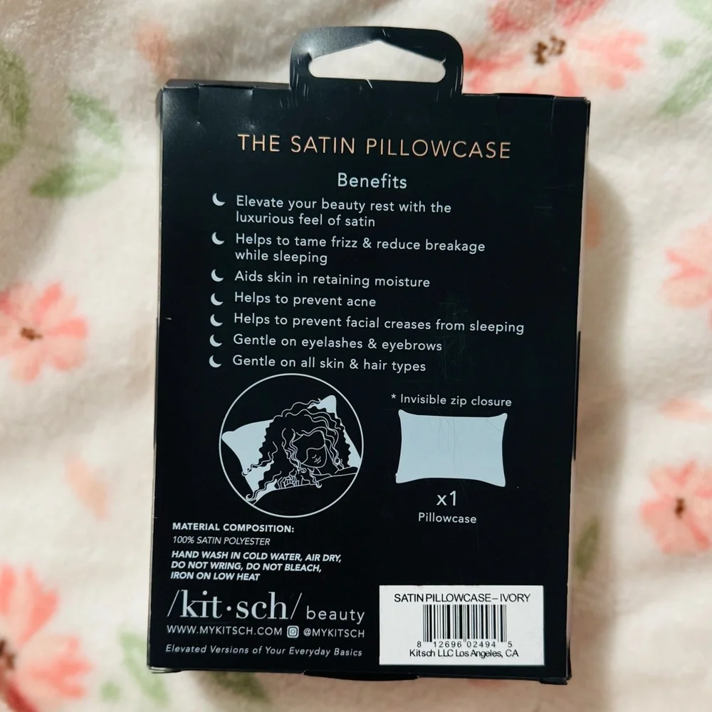 Kitsch Beauty White Satin Pillowcase - Picture 2 of 2